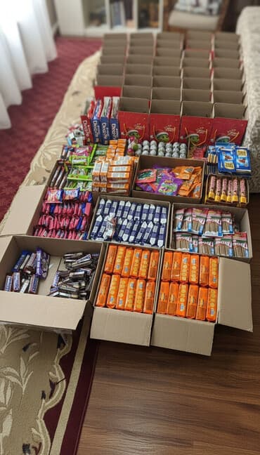 шоколадный букет: Набор сладостей и снеков для формирования подарочных пакетов. Состав — 1