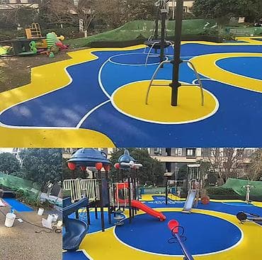 Покрытие для детских и спортивных площадок из резиновой крошки (EPDM)