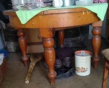 стол для кухня бу: Стол винтажный круглый очень лёгкий. Высота 80, радиус 60 см — 1