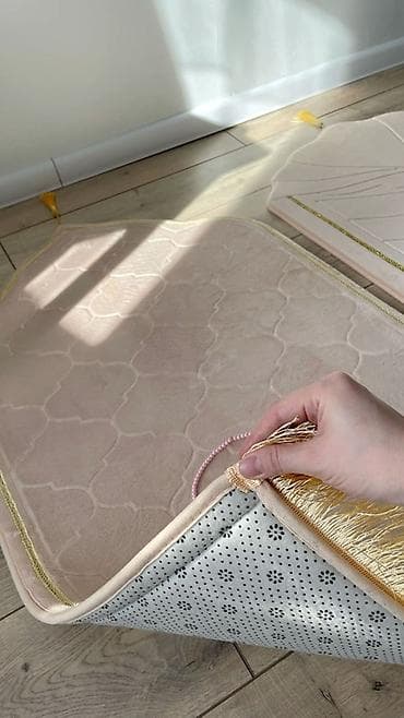 Тошоки: Жайнамаз, Новый, Ковролин для мечети, цвет - Белый — 2