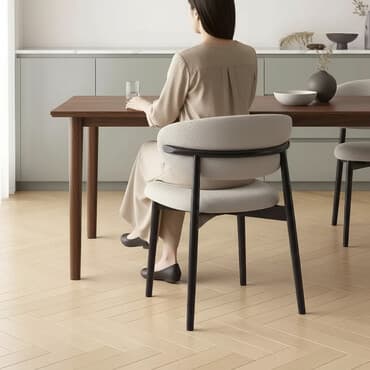 купить стол со стульями: Стул для кухни, Новый, Дерево, цвет - Бежевый — 5