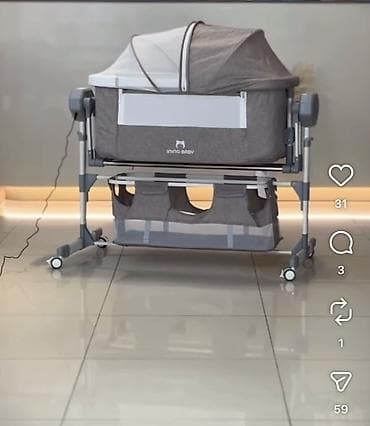 Детская мебель: Детская прикроватная кроватка-колыбель INING BABY - Универсальная — 2