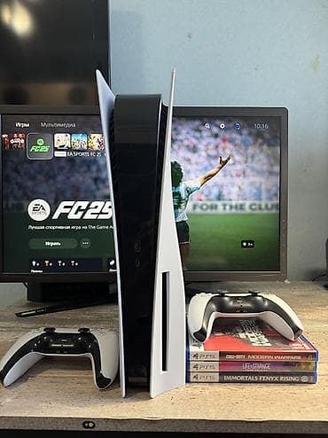 Sony PlayStation 5 (PS5) + 2 джойстика + игры Продаю PlayStation 5 в
