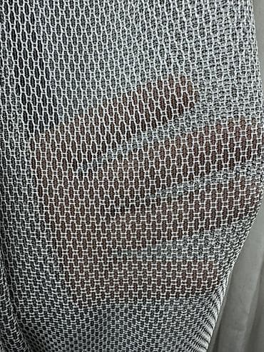 Полупрозрачные шторы-сетки для интерьера - Легкая фактурная вуаль с