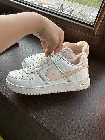 черные форсы: Кроссовки Nike Air Force 1 Low - Цвет: белый с бежево‑пудровыми — 1