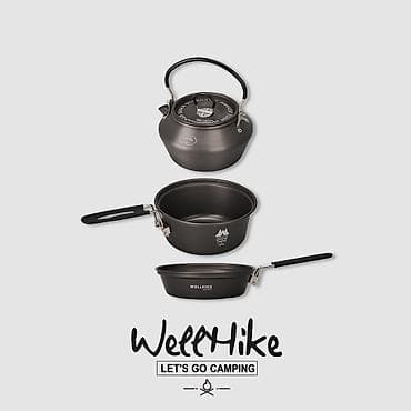 fire maple: Набор посуды IGT из 3 предметов (чёрный), ⌀20х8.5см, WELLHIKE — 1