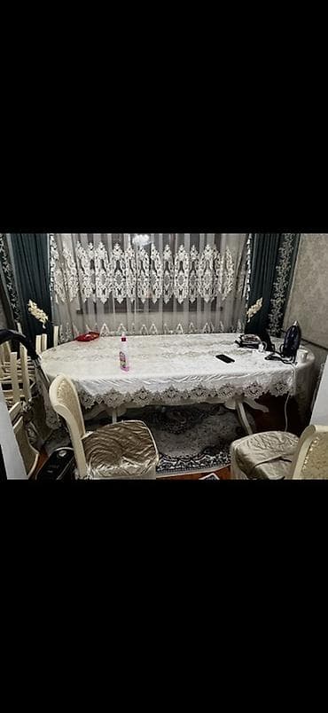 Стол жана отургуч комплекттери: Трансформер үстөлү Зал үчүн, Башка конструкцисы, Узундугу, см: 2.1 см, түсү - Саргыч боз — 2