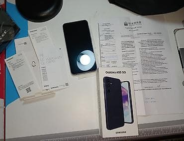 galaxy a8: Samsung Galaxy A55, Б/у, 128 ГБ, цвет - Синий, 2 SIM — 1