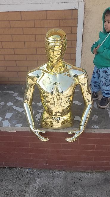 сканеры a3: Золотой торс-манекен с руками - Материал: пластик/ПВХ с зеркальным — 2