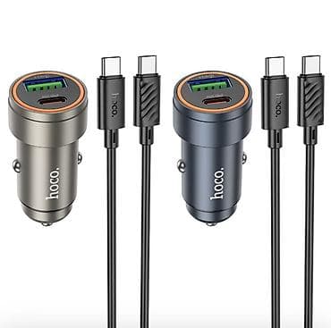usb: Автомобильное зарядное устройство Hoco (комплект с кабелем USB‑C) - — 1