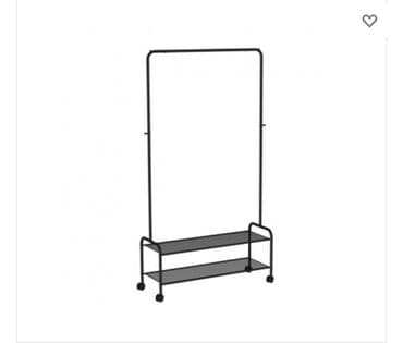 напольные: Вешалка гордеробная Валенсия 32М с двумя полками на колёсах Вешалка — 4