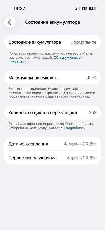 ipad 2017: IPhone 16 Pro, 256 ГБ, Белый, Зарядное устройство, Защитное стекло, Чехол, 92 % — 5