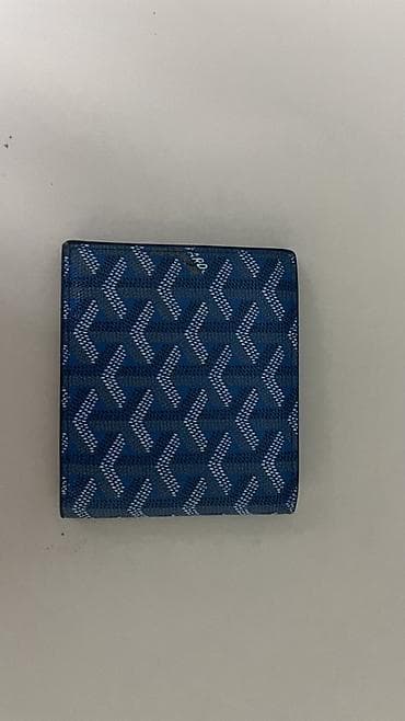 кошелеки: Карманный кардхолдер/мини‑кошелёк в синем цвете с фирменным узором — 2