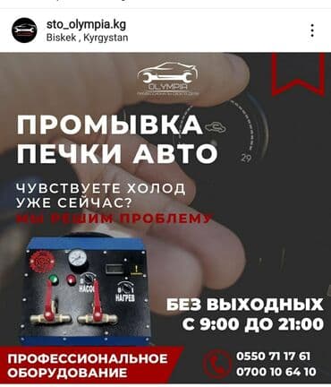 Замена фильтров, Промывка, чистка систем автомобиля, без выезда