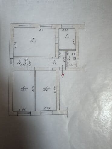бакай ата ж м: 3 комнаты, 85 м², Индивидуалка, 3 этаж — 1