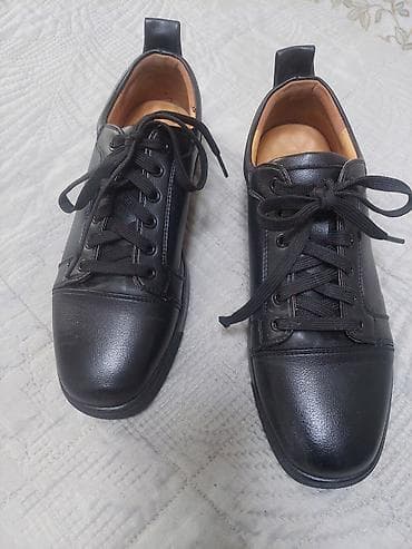 active 2: Мужские черные кожаные кеды-туфли с классической шнуровкой. Б/ув — 1