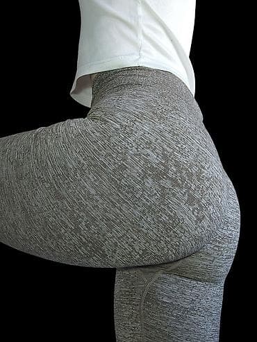 легинсы: Бесшовные женские леггинсы для спорта и повседневной носки. - Высокая — 3