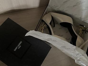 часы железные: Туфли, 38, Yves Saint Laurent, Новый, цвет - Бежевый — 1