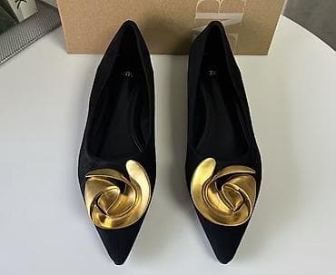 форсы черные: Туфли, 38, 39, 40, Zara, Новый, цвет - Черный, Самовывоз — 1