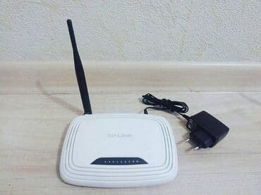 Модемы и сетевое оборудование: Wi-fi роутер tp-link tl-wr740n v5 1-антенный, хорошее состояние