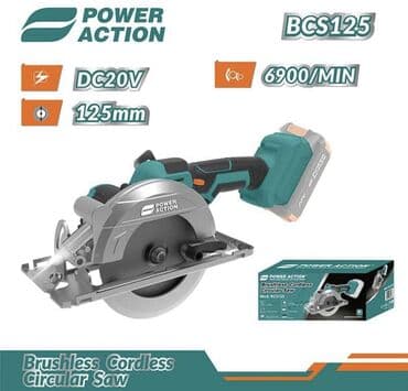 Дрелдер: Жаңы, Электр кубатынан, Worcraft, Кесүү тереңдиги 56 мм, Дисктин диаметри: 165 мм, Сууга түшүүчү — 3