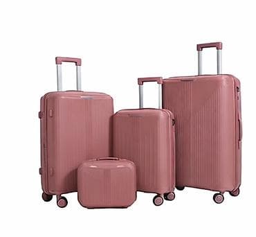 Чемодандар: Набор чемоданов и дорожной косметички, цвет — пудрово-розовый. Состав — 1