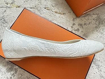 Туфли: Балетки MARIO MUZI, размер 40 - Цвет: молочно‑белый - Верх: тиснёная — 3