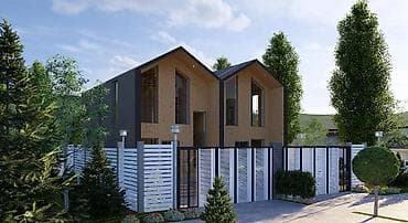 Проект и строительство современного двухсекционного дома (дуплекс) по