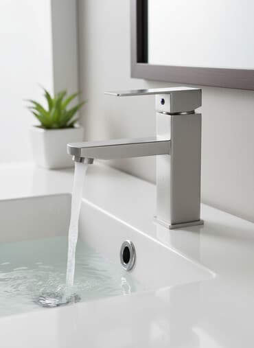 смисители: Смеситель для раковины KTUO с матовой серебристой отделкой — 1