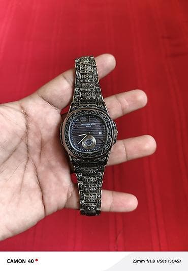 Серебряные украшения: Классические часы часы, Patek Philippe, Мужские, Б/у — 2