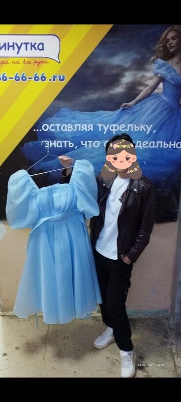 свадебные платья в бишкеке цены на прокат: Вечернее платье, Пышное, Длинная модель, Шифон, С рукавами, S — 3