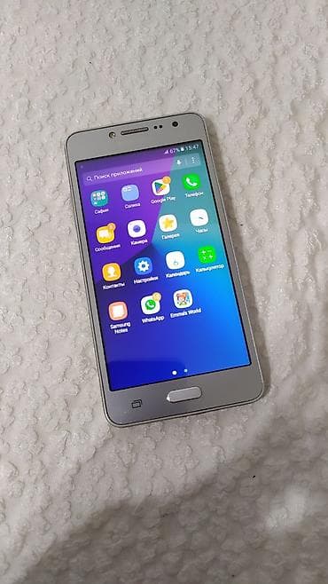 Samsung Galaxy J2 Prime, Б/у, 16 ГБ, цвет - Серебристый, 2 SIM