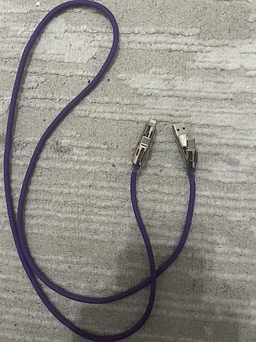 Фиолетовый кабель USB — Lightning с подсветкой Очень быстрая зарядка