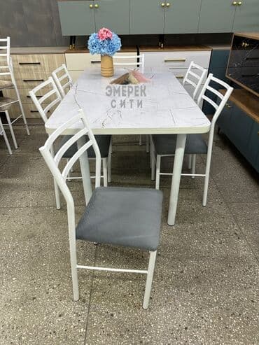 кухонный стол и стулья купить недорого: Кухонный стол и стул, Новый, Самовывоз, Платная доставка, цвет - Серый — 4