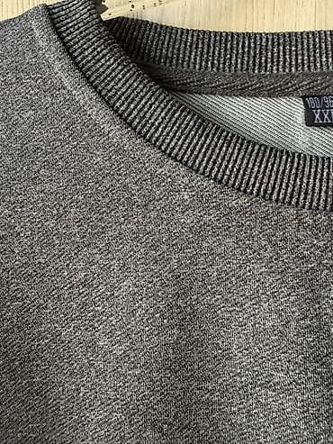 мужской джемпер на молнии: Свитшот мужской, базовый, темно‑серый меланж. - Крой: прямой — 2