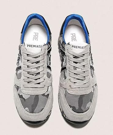 osiris d3: Кроссовки Premiata - Модель в серо‑черной гамме с камуфляжным принтом — 5