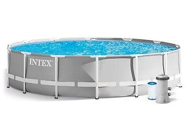 Спорт и хобби: Каркасный бассейн Intex Prism Frame 427x107 см + фильтр-насос 3785 — 2