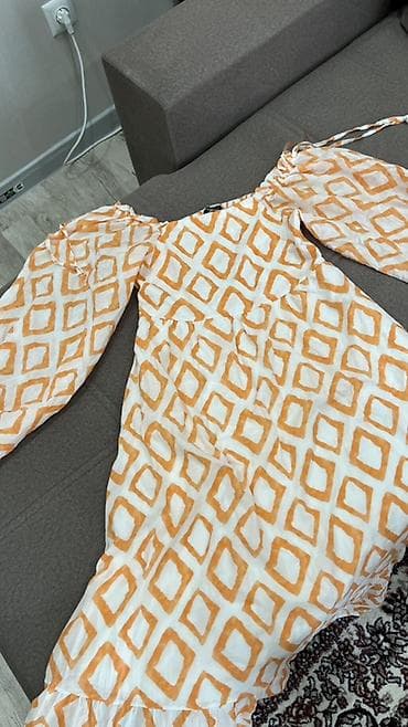 Повседневное платье, Лето, Длинная модель, Атлас, Платье-комбинация