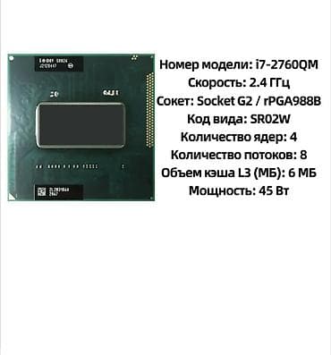 Процессор для ПК, Новый, Intel Core i7, 4 ядер