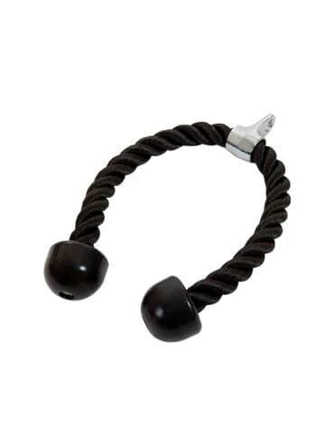 тренировочные петли: Трос для трицепса черного цвета с резиновыми наконечниками — 1