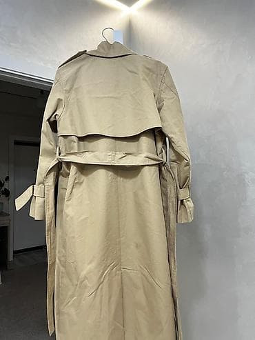 пиджак белый: Плащ, Тренчкот, Двубортная модель, L — 2