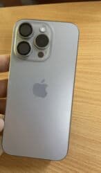 апл вач: IPhone 15 Pro, Б/у, 256 ГБ, Natural Titanium, Коробка, 85 % — 1