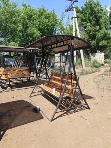 цена качели садовые: Садовые качели Металл, Со спинкой, С крышей — 8