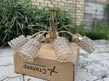 кристалы: Подвесной светильник и потолочная люстра в одном стиле Описание: - — 5