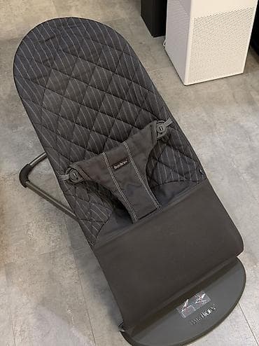 люлка переноска: Детский шезлонг, Качалка, Железо, цвет - Серый — 1