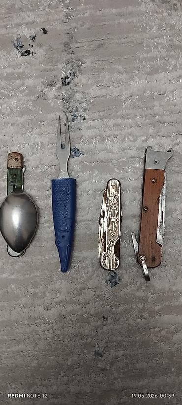 штопор: Перочинные складные ножи Ворсма военход, складна ложка, вилка СССР б/у — 6
