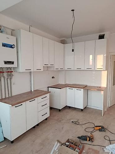 solutions upper: Кухонный гарнитур угловой, белый глянец - Комплектация: напольные и — 2