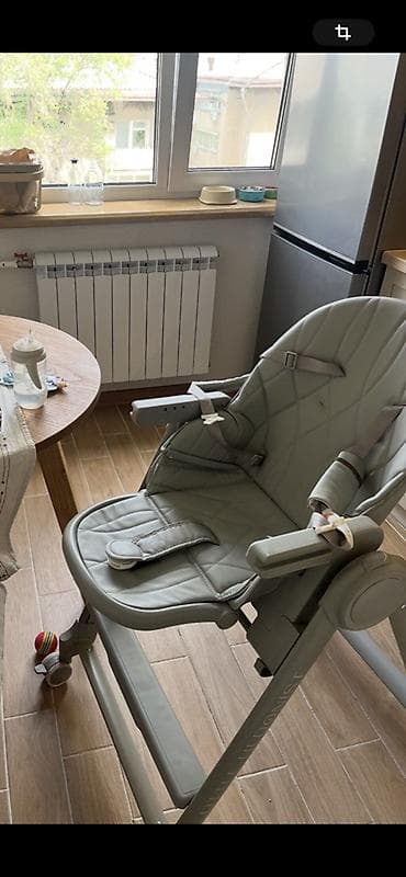 Детская мебель: Стульчик для кормления, Happy baby, Металл, Трансформер, цвет - Серый — 3