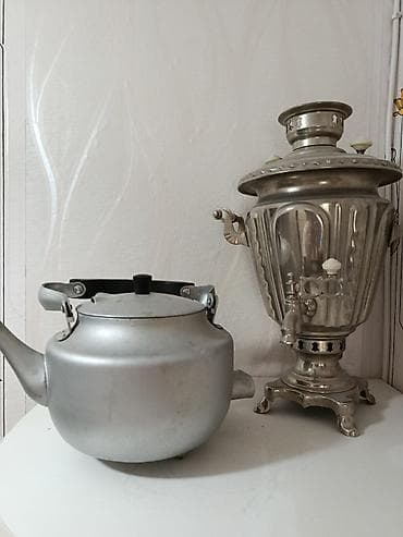Электрические: самовар 2300 сом и чайник 600 сом, 3 литра — 1