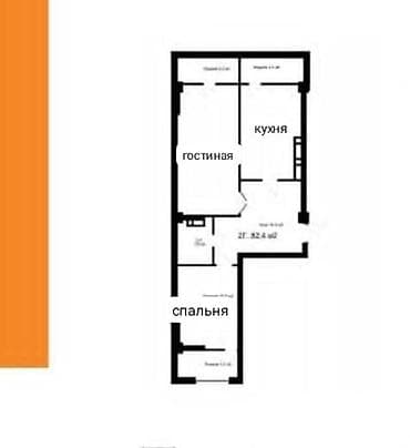 2 bedroom: 2 комнаты, 82 м² — 1